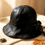 Women's Bucket Hat with Bow, Short Brim, Adjustable – option photo
