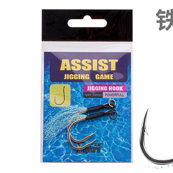 Single Hook for Metal Jigs, Glow White Nickel, Sizes 10–20 – option photo