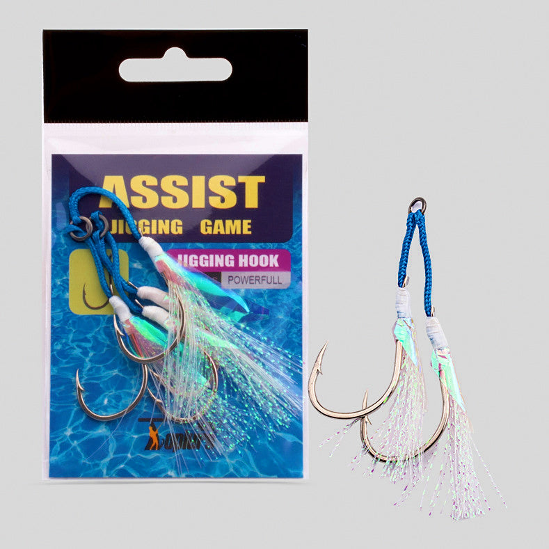 Fish Skin Double Assist Hooks, 2 Pack, Sizes 1/0-3/0 – option photo