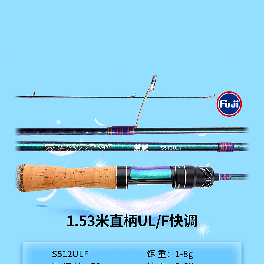 Ultralight Carbon Lure Rod, 2-Pc, 1.53–1.8 m (5–5.9 ft) – option photo