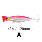 Popper Lure, 12 cm 43 g (1.5 oz), Reinforced Hooks – option photo