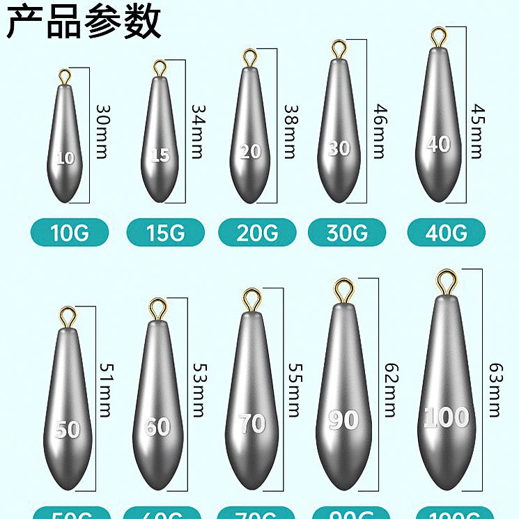 Willow Leaf Sinker Weights, 0.35–3.5 oz (10–100 g) – option photo