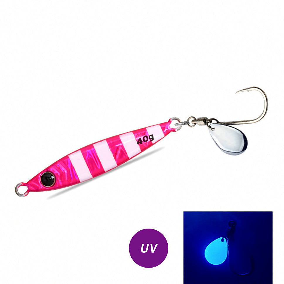 Glow Metal Jig with Single Hook, 30–100 g (1.1–3.5 oz) – option photo
