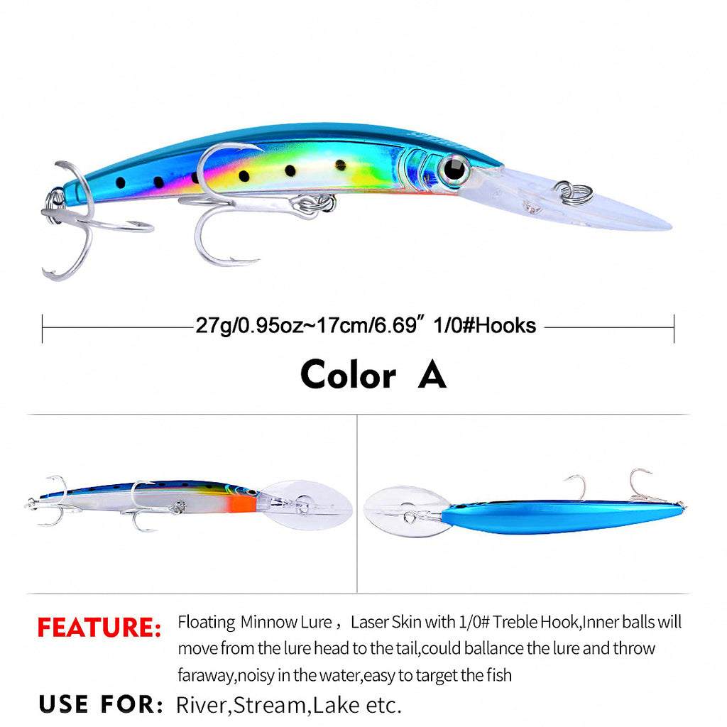 Long Lip Floating Minnow, 17 cm, 27 g (0.95 oz) – option photo
