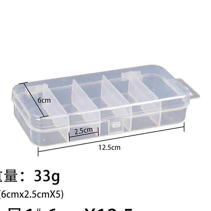 Clear Plastic Lure Box, Tackle Storage Case, Small to XL – option photo