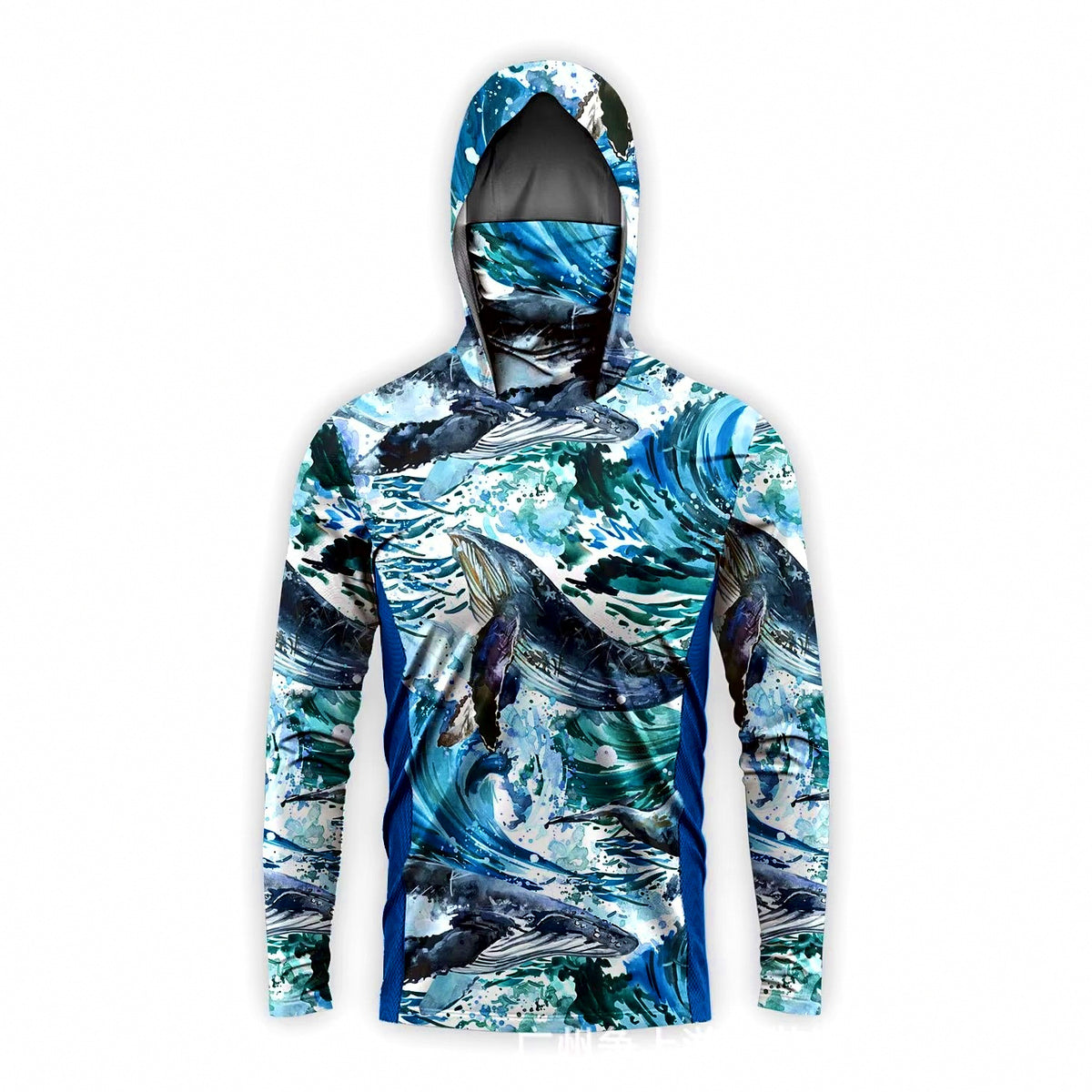 Men's Camo UV Fishing Shirt with Face Mask, Quick-Dry – option photo