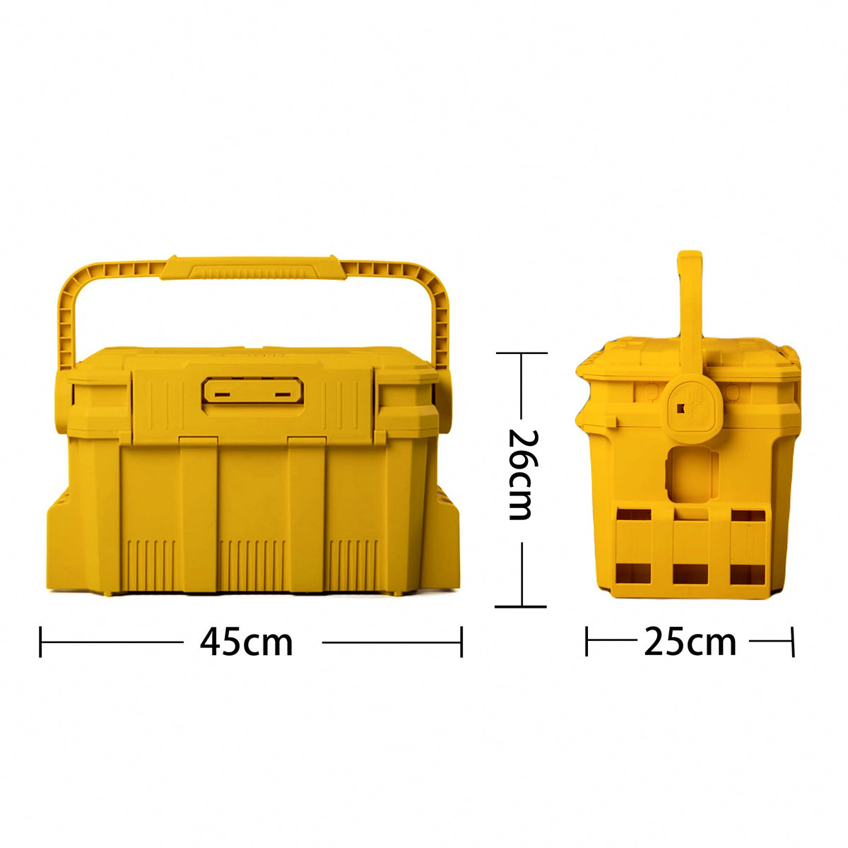 Hard Plastic Fishing Tackle Box, Sit-On Lid, Large & Small – option photo