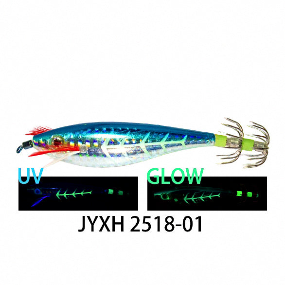 Luminous Wooden Shrimp Squid Jig – option photo