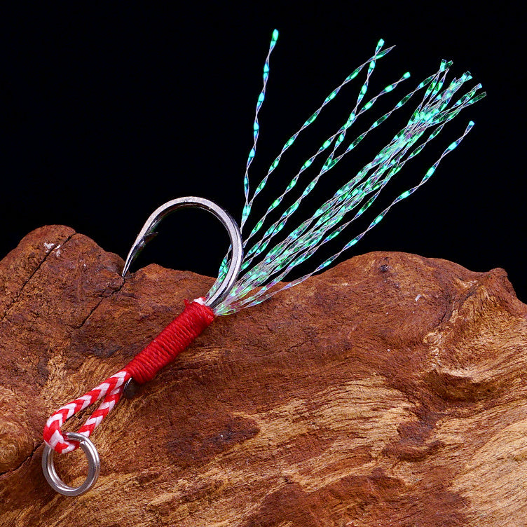Barbed Single Hooks, Bright Thread, 5 x 100 pc Set – option photo