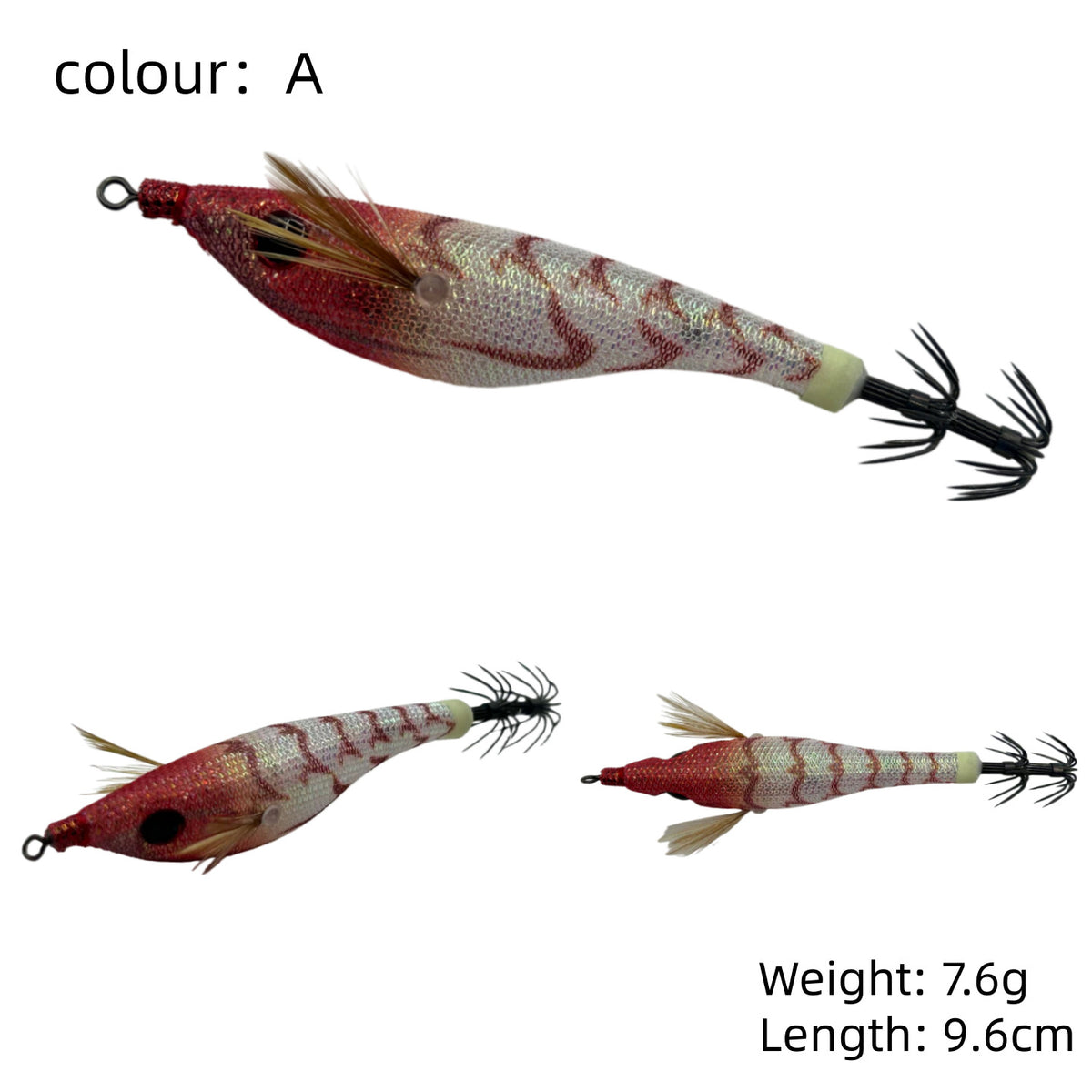 Horizontal Wood Shrimp Lure with Rattle, 7.6 g (0.27 oz) – option photo