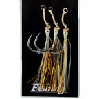 Glow Feathered Single Jig Hooks, 3-Pack, Sizes 3/0–9/0 – option photo