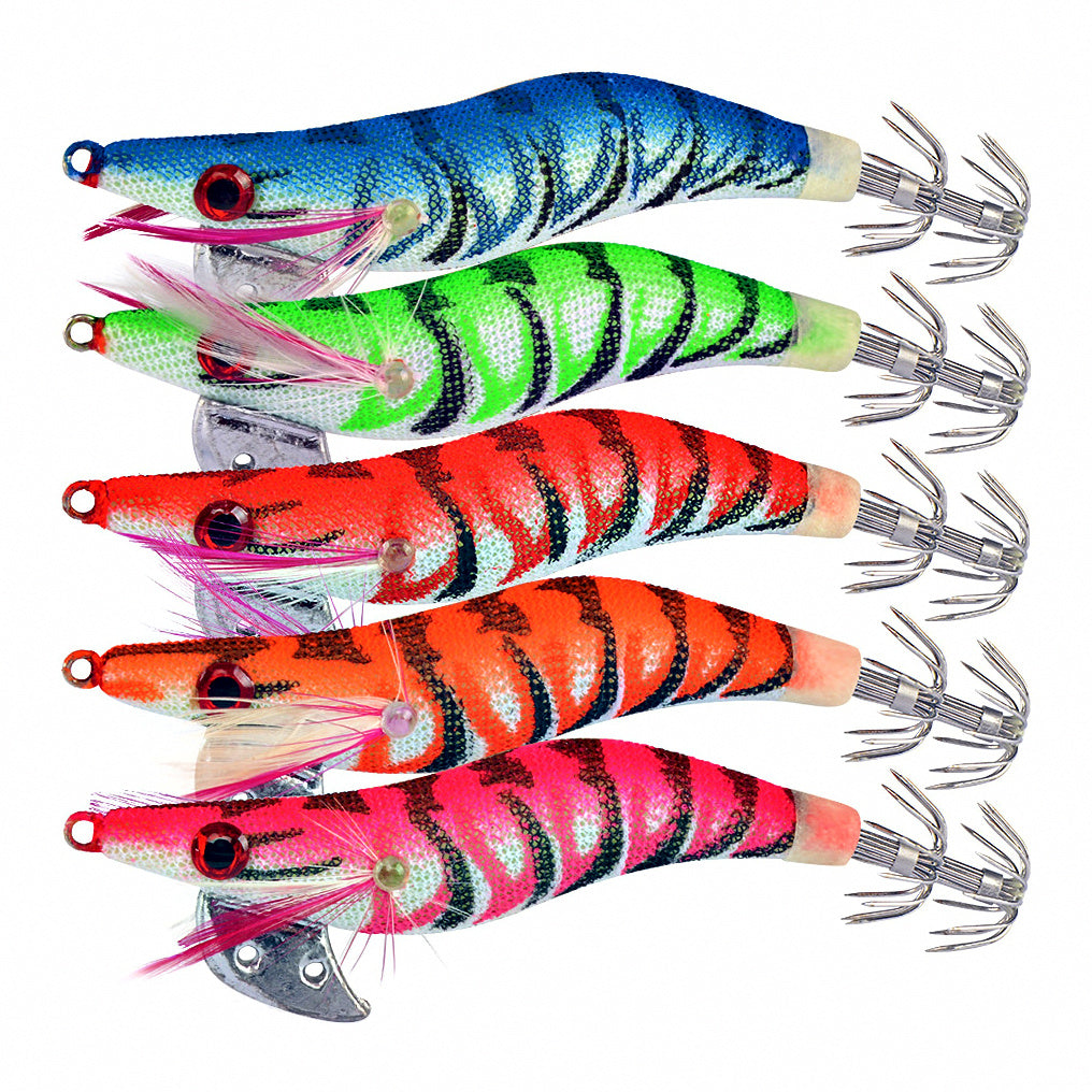 Wood Shrimp Squid Jig, 8 cm (3.1 in) 7.6 g (0.27 oz) Sinking – option photo
