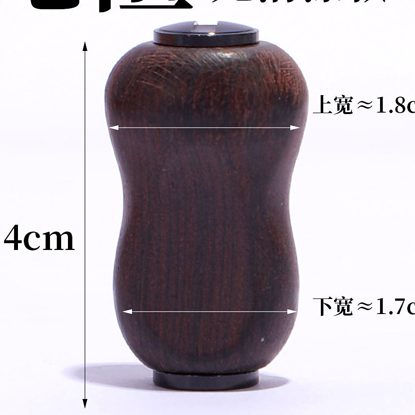 Wood Reel Handle Upgrade, Flat or Round, Bearing Included – option photo