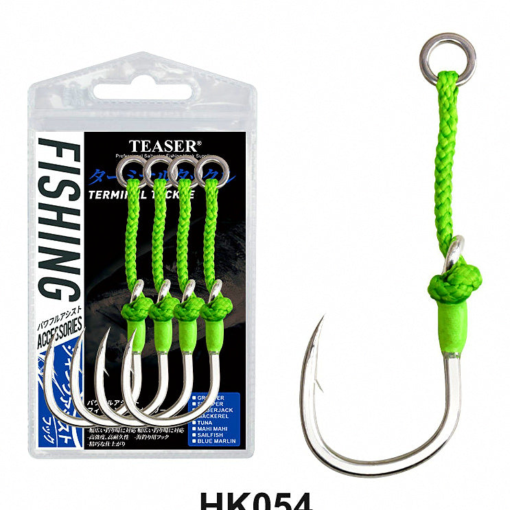 Slow Jigging Single Assist Hooks, 4-Pack, Sizes 1/0-7/0 – option photo