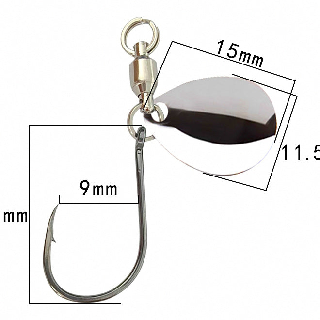 Spinning Blade Iseni Hook, Barbed, Sizes 11–18 – option photo