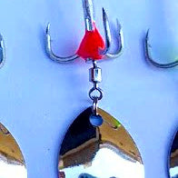 Feathered Treble Hooks with Spinner Blade, Size 4, 10-Pack – option photo