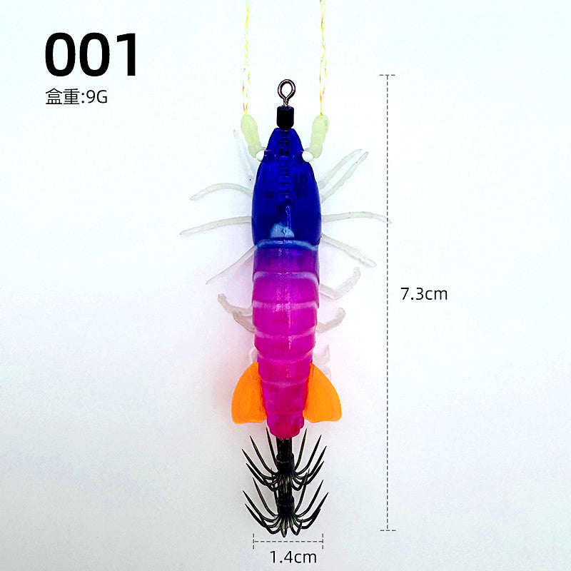 Glow Shrimp Squid Jig with Rattle Bead, Soft Legs – option photo