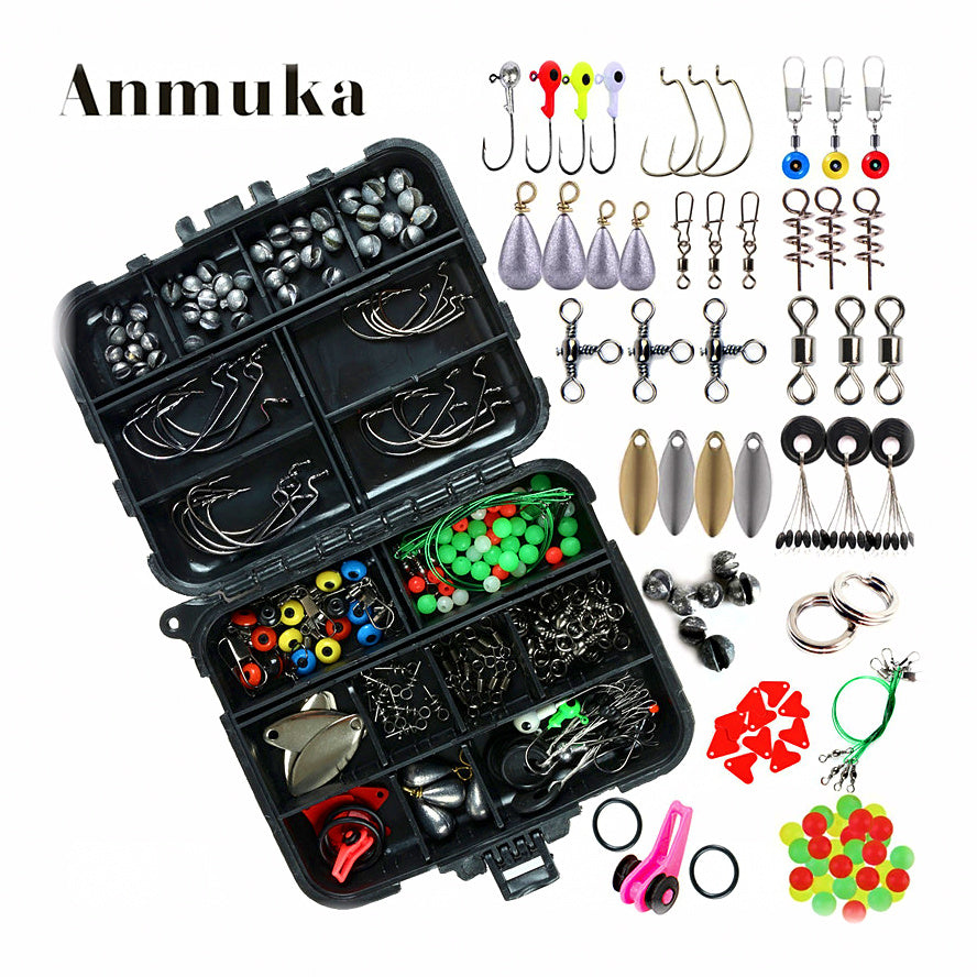 188-Piece Fishing Terminal Tackle Kit, Swivels & Sinkers – option photo