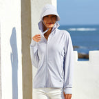 UPF 50+ Hooded Sun Protection Fishing Jacket, Men & Women – option photo