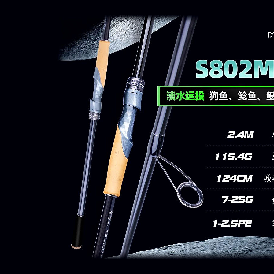 Long Casting Lure Rod & Combo, 2.4–3.0 m (7'10"–9'10") – option photo