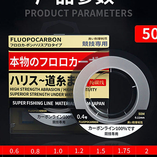 Carbon Leader Line, 50 m or 100 m, Sizes #0.4–#10 – option photo