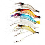 Soft Plastic Shrimp Lure, Glow & Color Options, 3–5 Pack – option photo