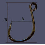 Large-Eye Single Circle Hook, Sizes 8 to 2/0, 12 or 50 pcs – option photo