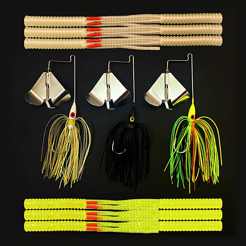 Spinner Spoon & Soft Bait Lure Kit, 12 g (0.42 oz) / 17 g (0.6 oz) – option photo