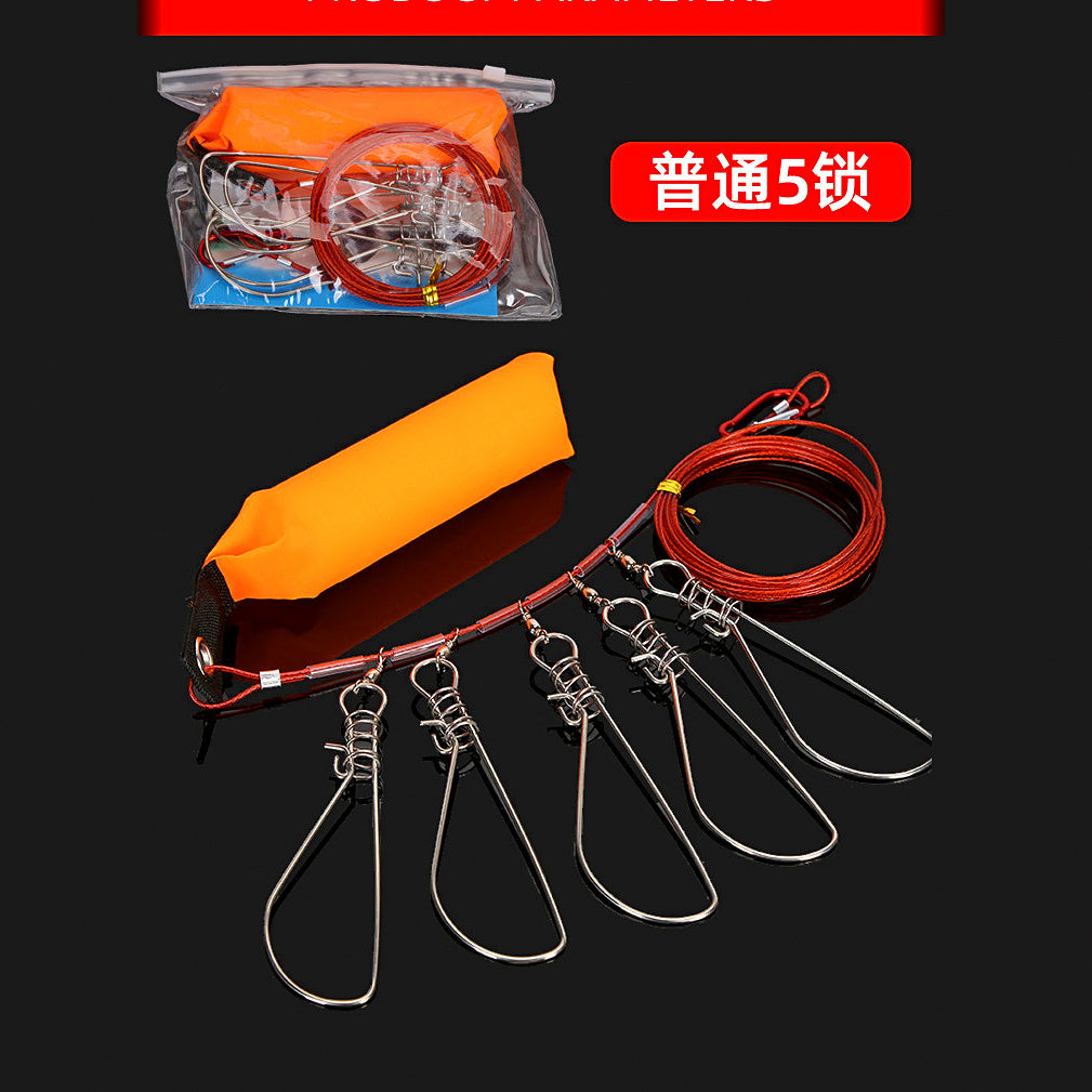 Stainless Steel Fish Stringer with Clips, 5 m or 10 m – option photo