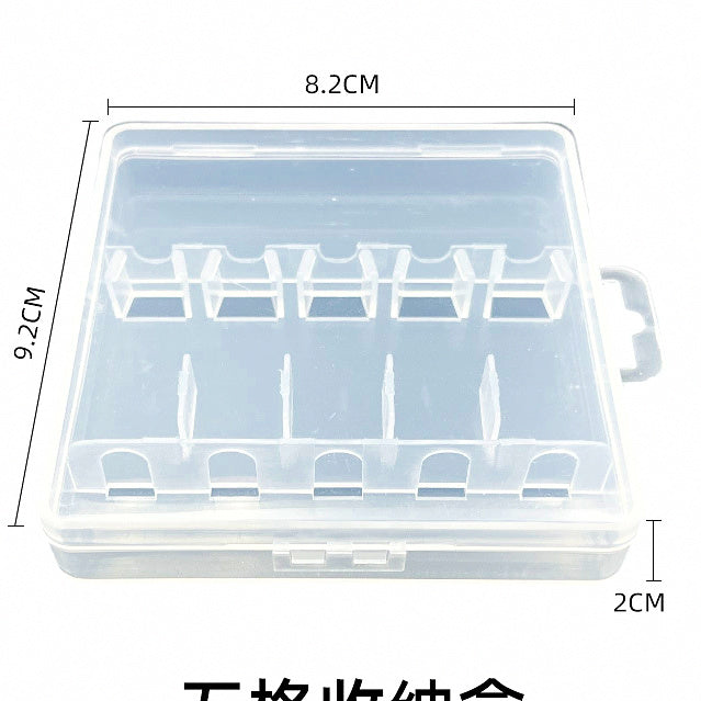 Clear Plastic Tackle Box for Squid Jigs & Lures, 5 or 10 Slot – option photo