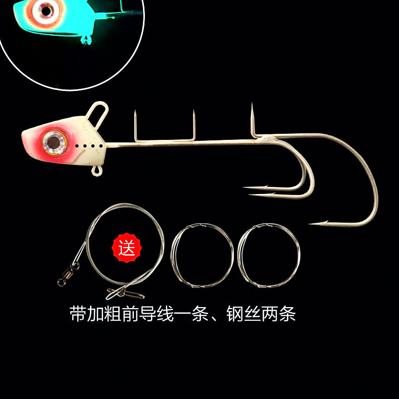 Glow Cutlassfish Jig w/ Eye Light & Assist Hooks, 60–200 g – option photo