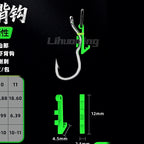 Live Shrimp Back Hooks with Rubber Band, 5-Pack, Glow/Standard – option photo