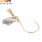 Spinner Flash Hooks with Bearing Swivel, 5-Pack, Sizes 1/0–5/0 – option photo