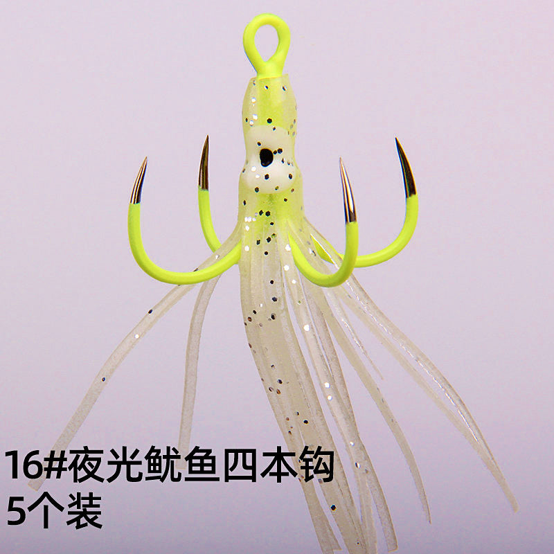 Glow 4-Prong Squid Jig Hook, #16 / #18 – option photo
