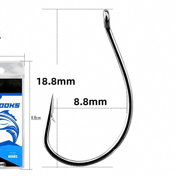 Wacky Rig Worm Hooks, Black Nickel, Sizes 3 to 3/0 – option photo