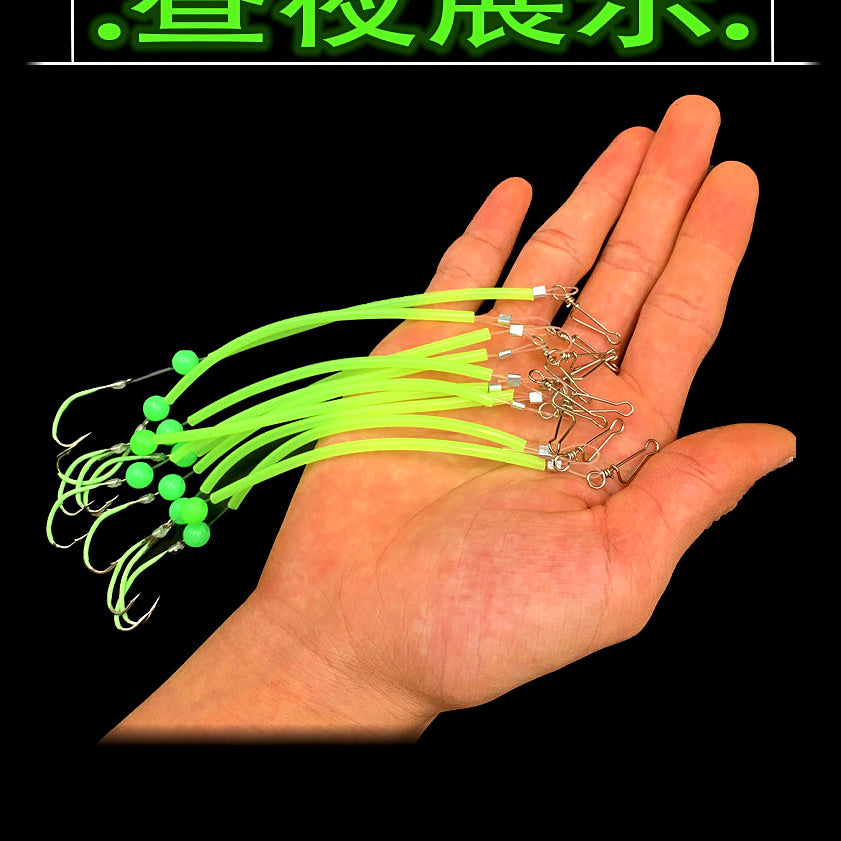 Glow Snelled Hooks, Sizes 12–28, 10/20/50 Pack – option photo