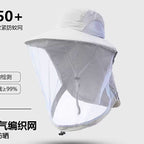 Fishing Sun Hat with Mosquito Head Net Face Veil, One Size – option photo
