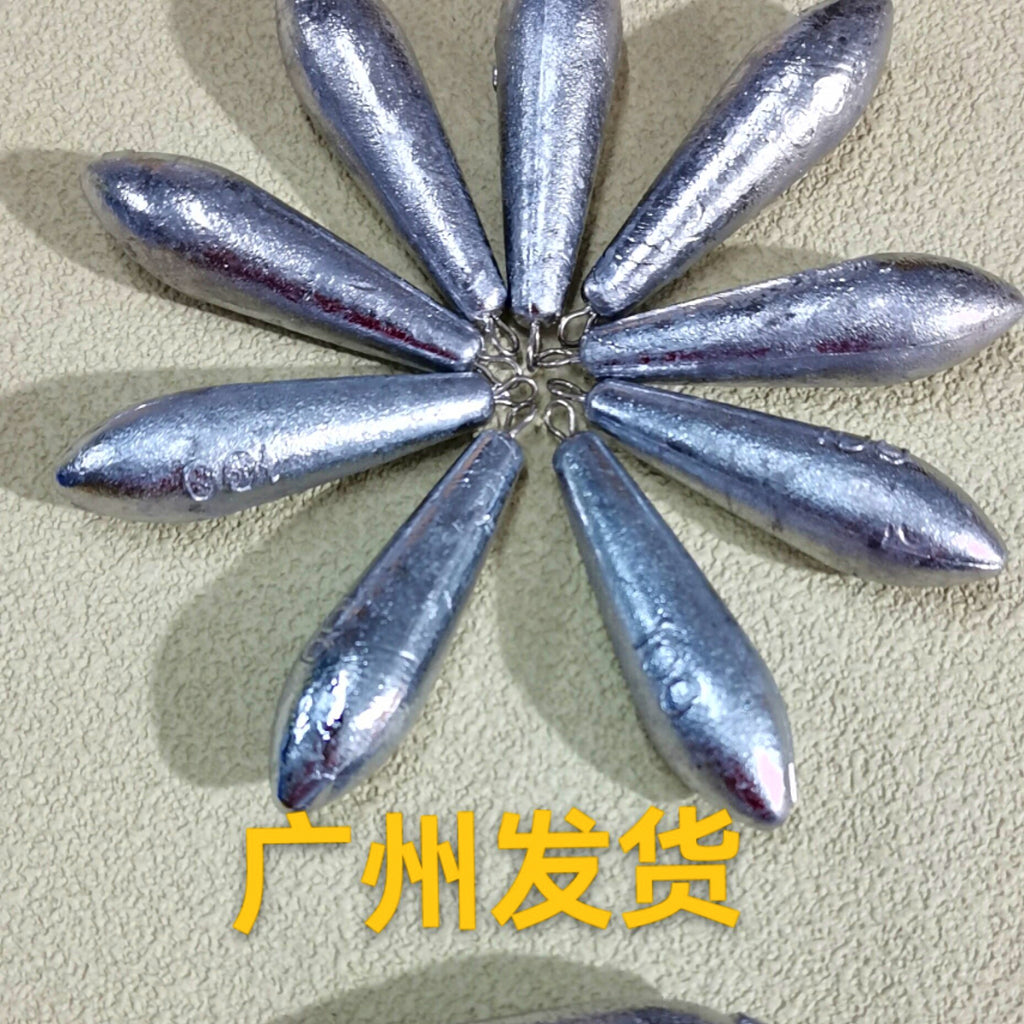 Willow Leaf Lead Sinker, Stainless Ring, 0.18–17.6 oz (5–500 g) – option photo