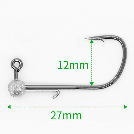 Micro Lead Head Hooks, 5-Pack, 0.6–2.7 g (0.021–0.095 oz) – option photo