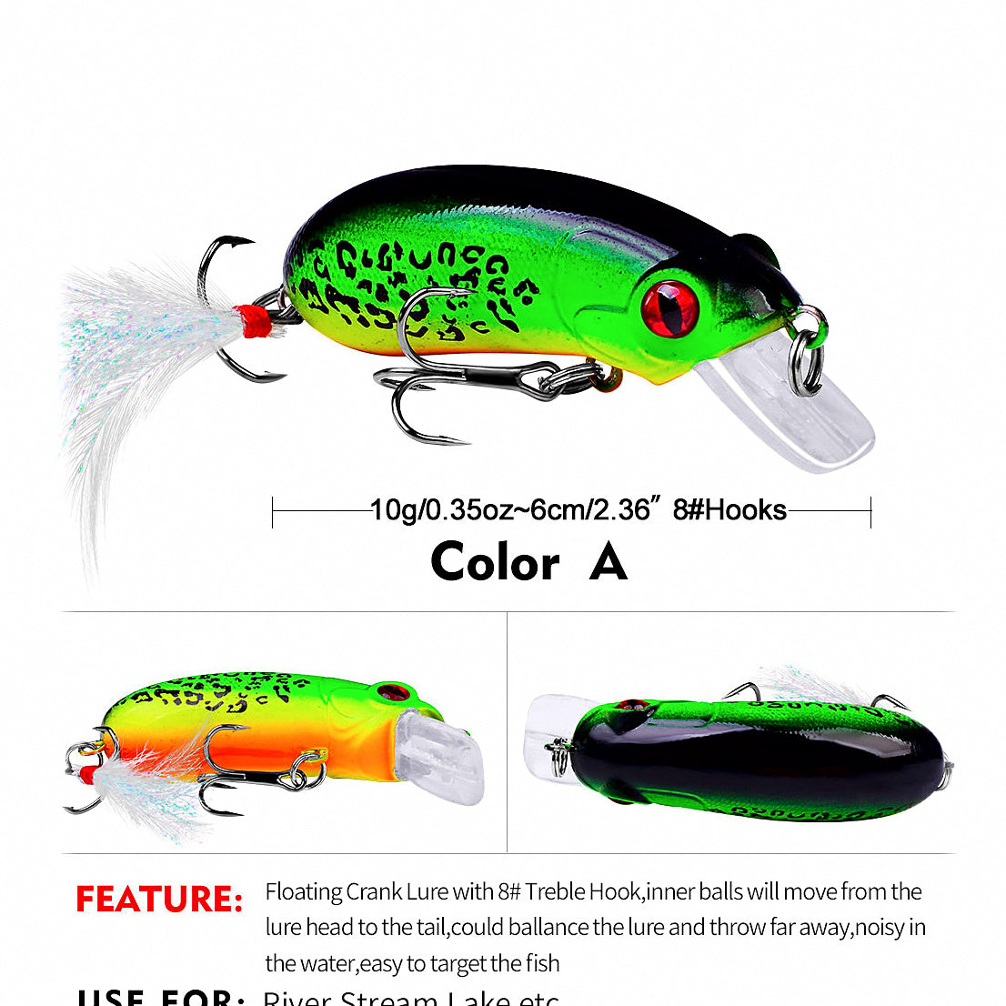 CC60 Floating Minnow Hard Bait for Casting – option photo