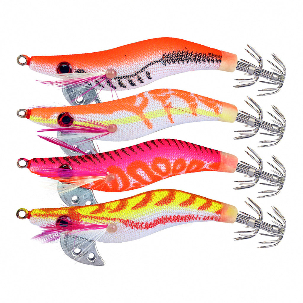Glow Wood Shrimp Squid Jig, Boat Fishing Lure – option photo