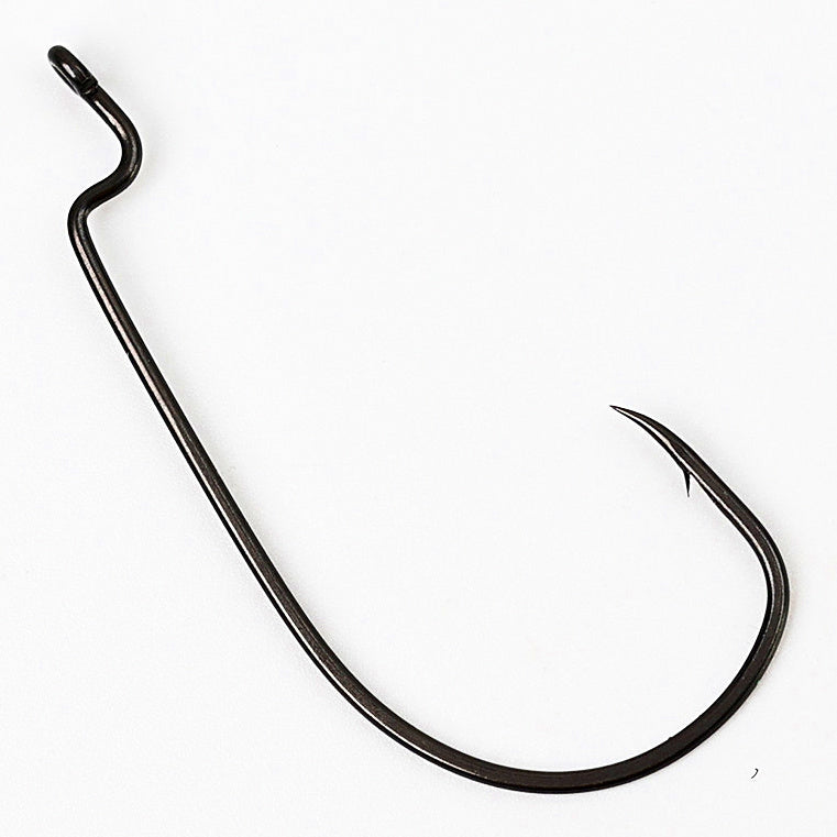 Crank Hooks, Fine Wire Black Nickel, Sizes 2 to 2/0 – option photo