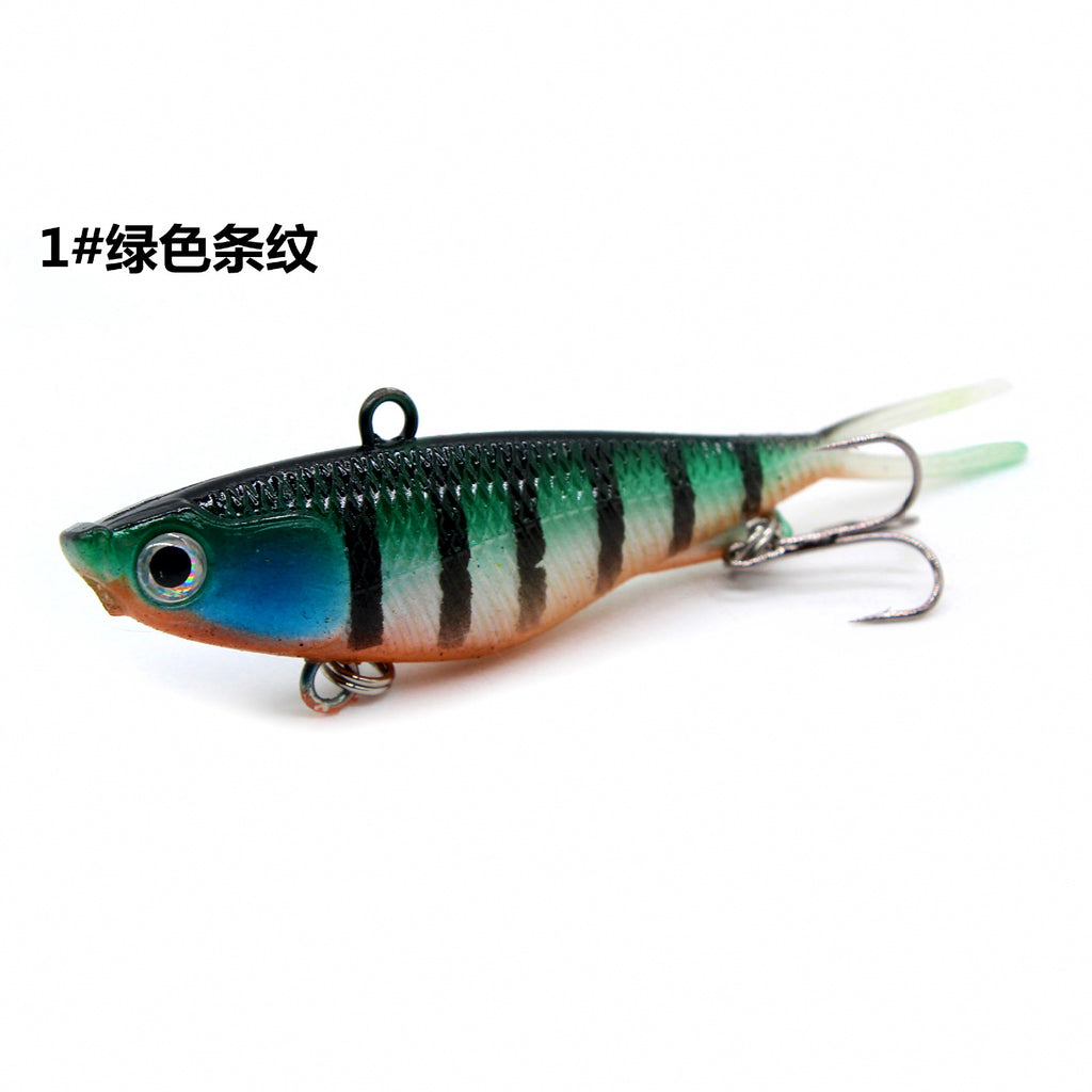 Forked Tail Lead-Head Soft Vibe Swimbait, PVC, 16 Colors – option photo