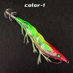Glow Wooden Shrimp Squid Jig, Size 3.5, Single or 5-Pack – option photo