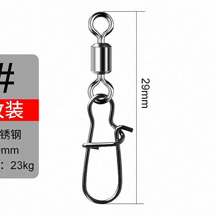 304 Stainless Steel Safety Pin Snaps, Sizes 5, 7, 10, 12 – option photo