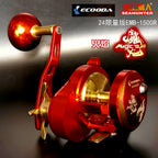 Slow Pitch Conventional Jigging Reel, Right Hand, Red Gold – option photo