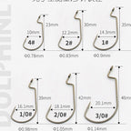 Wide Belly Soft Bait Worm Hooks, 10-Pack, Sizes 4–2/0 – option photo