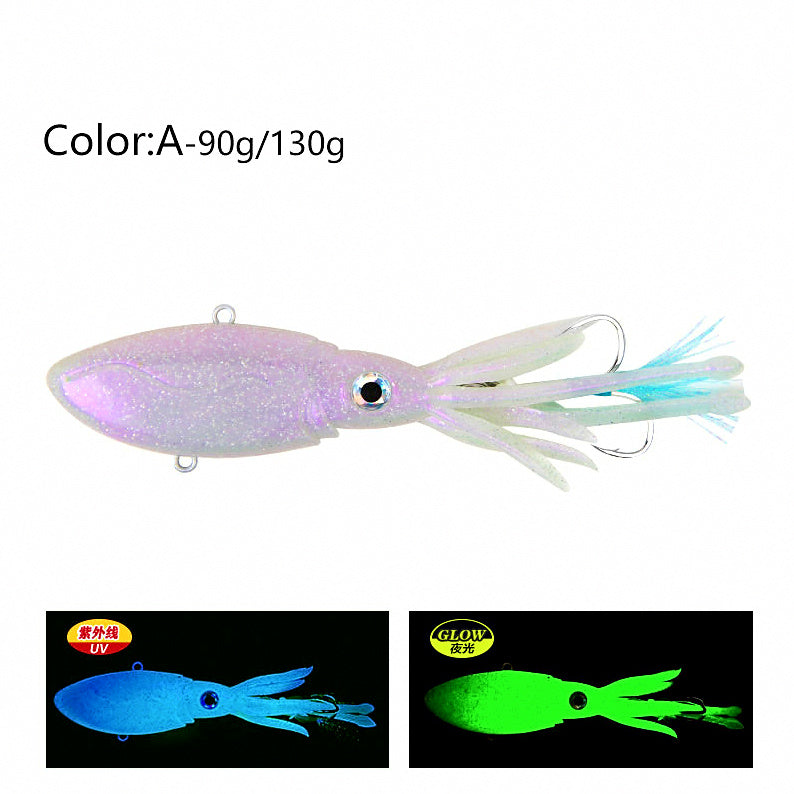 Glow UV Soft Squid Bait with Hook, 90–250 g (3.2–8.8 oz) – option photo