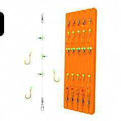 Three-Hook Anti-Tangle Saltwater Hook Rig, 5 Pack – option photo