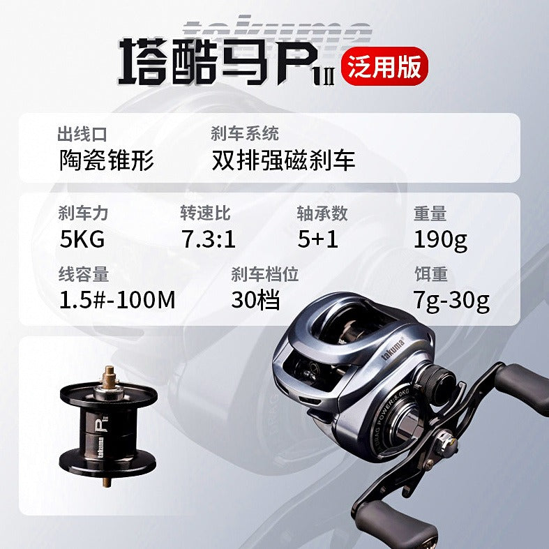 P1 Gen 2 Round Baitcasting Reel, 7.3:1, Metal Spool – option photo